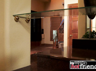 August Ames sneaks into her friend's house, puts on some lingerie, and waits for her friend's husband to get home.