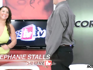 Stephanie Stalls is the first guest of this special SCOREtv presentation, SCOREtv Uncut & Uncensored, the first time that SCOREtv adds big-boobed XXX hardcore sex to its mix of interviews, vignettes, skits and other late night fare.