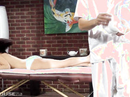 Dillion Harper gets an oil massage and ends up with a dick in her wet cunt