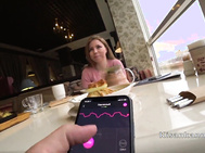 Took to a Restaurant and Cum in the Throat in the Toilet! she Swallowed Cum