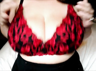 Huge Tits Teasing in Bra