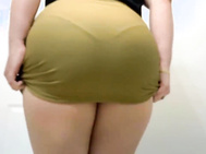Huge Juicy Butt Drop in Mini Skirt