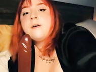 Hot Thick Tattooed Red Head Sucks and Fucks