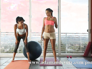 Beautiful Lesbian Yoga Massage Leads to Sex